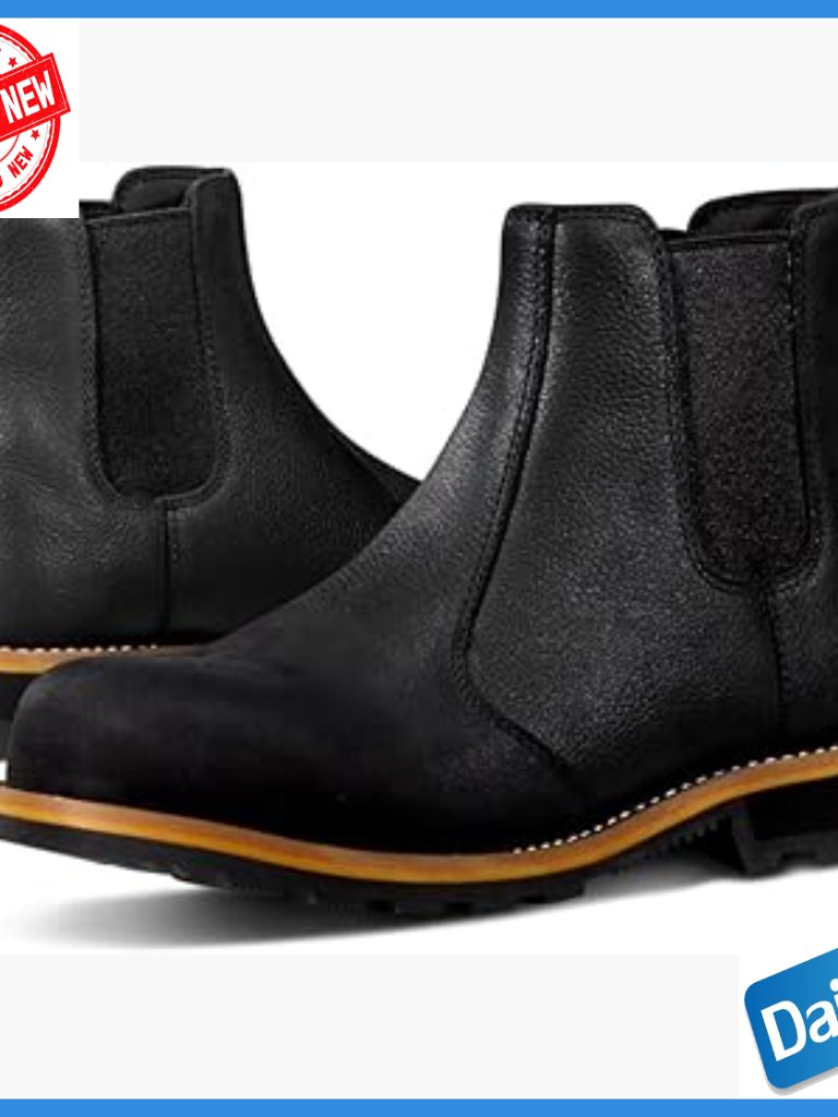 Water Resistant Chelsea Work Boots, Leather, Slip-On, Ankle Height